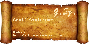 Graff Szalviusz névjegykártya